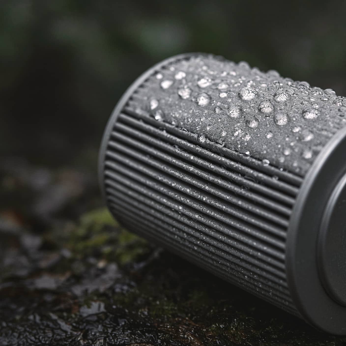 Macro of a filter cartridge with water droplets